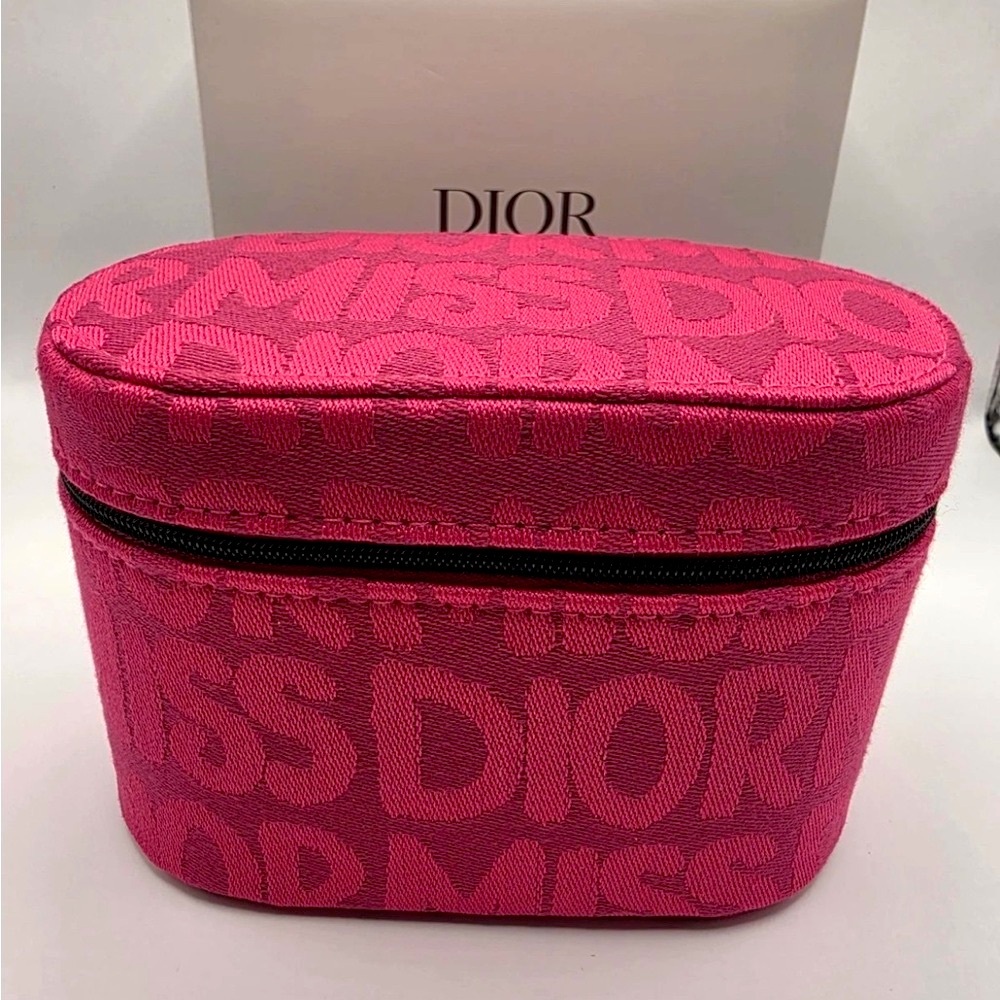 DIOR vanity case purse bag pink logo miss rare clutch